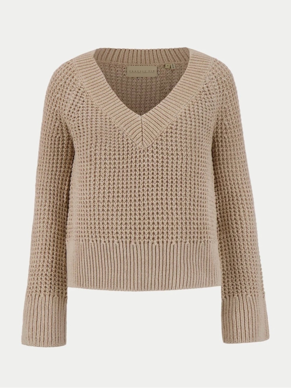 Classic Six Brigitte Linen Sweater in Oatmeal